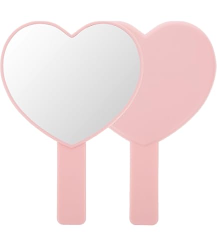 Amazon.com: TBWHL Heart-Shaped Travel Handheld Mirror, Cosmetic